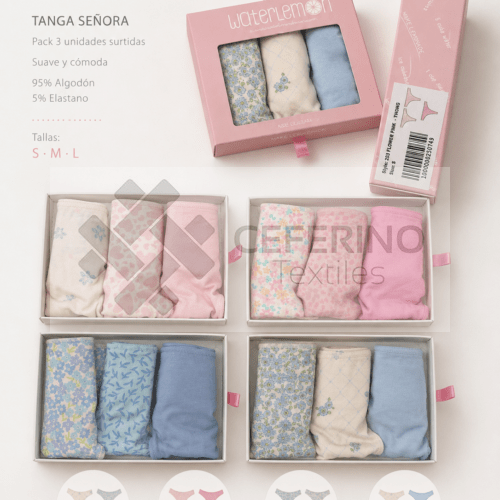 Pack 3 Bragas TANGA S-L WATERLEMON.
