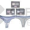 12 Bragas tanga fantasía estampadas y encaje de algodón T:U 245.