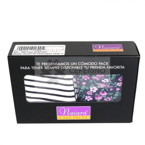 12 Bragas culotte algodón estampada 690 Naiara.