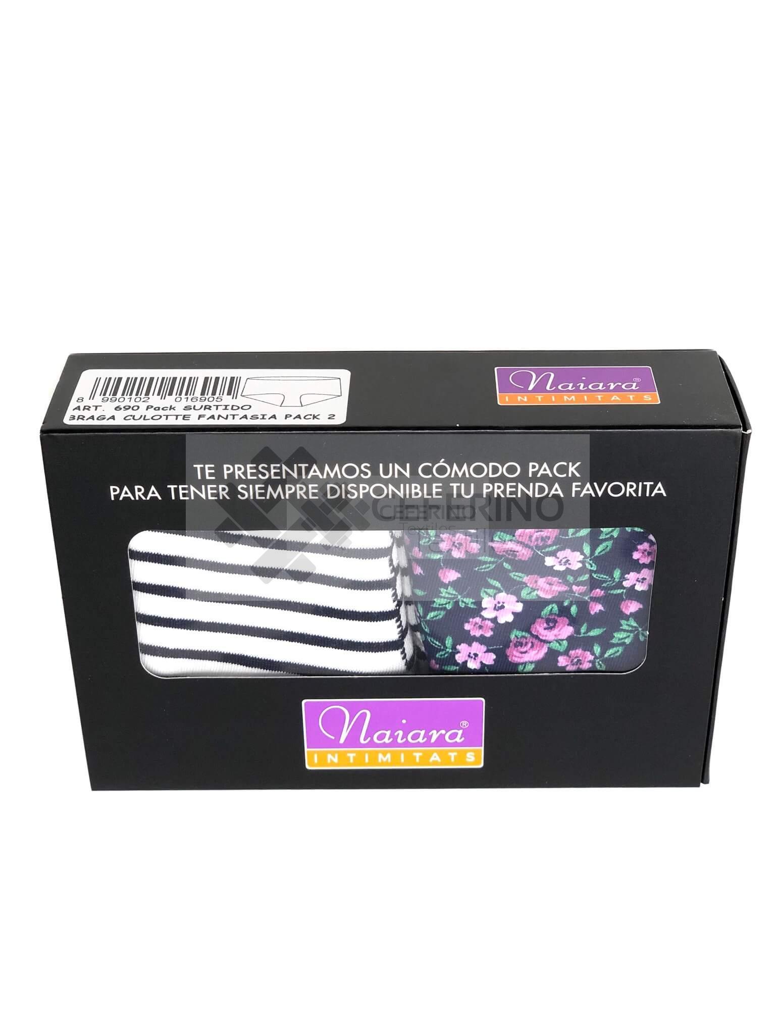 12 Bragas culotte algodón estampada 690 Naiara.