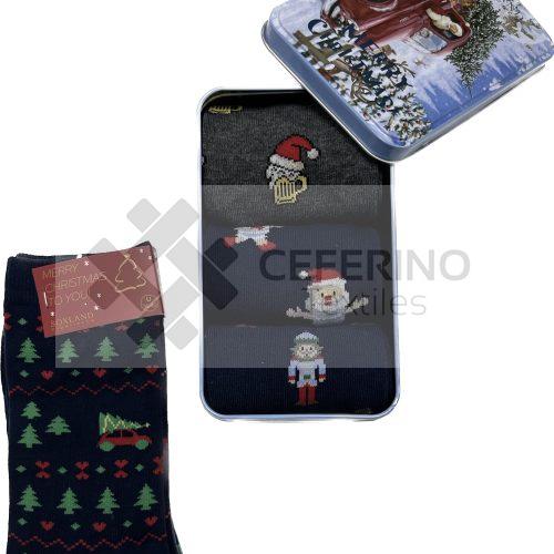 Pack regalo NAVIDAD caja musical con 3 Calcetines 35/40  Soxland 2263.
