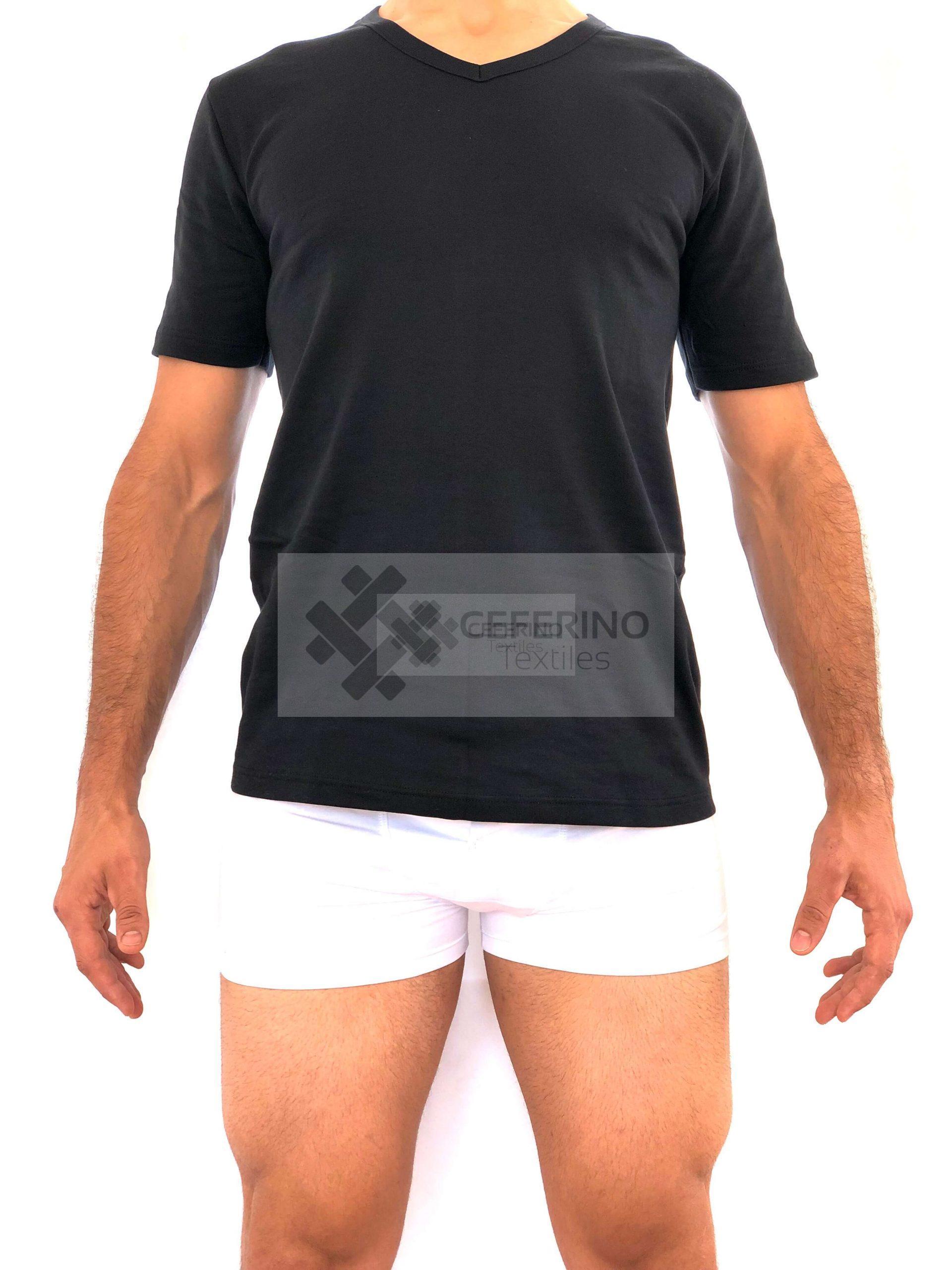 Camiseta interior termal caballero algodón M/C cuello pico Fabio 8215