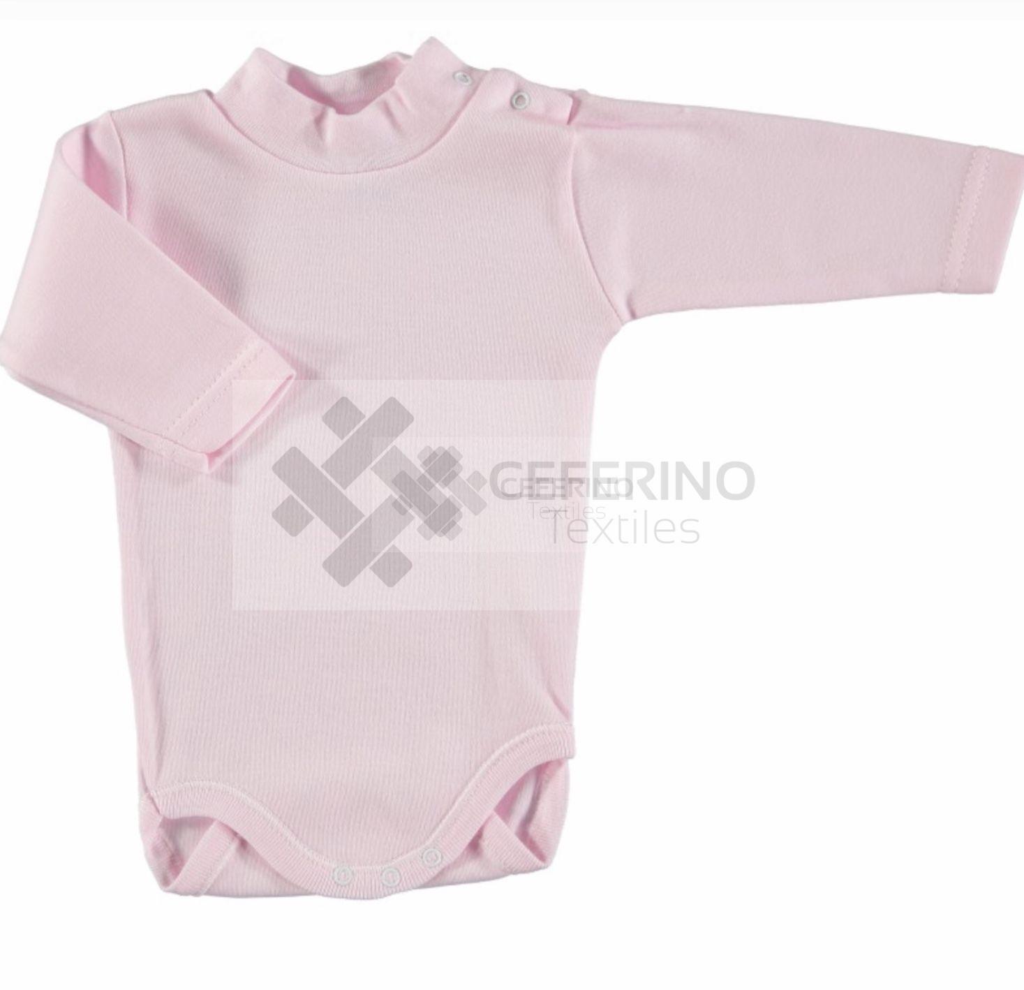 Body bebe manga larga cuello semi cisne 3-36 Babidu 1177. - Imagen 4
