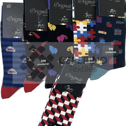 Pack de 6 calcetines caballero fantasía Rodfer 969.