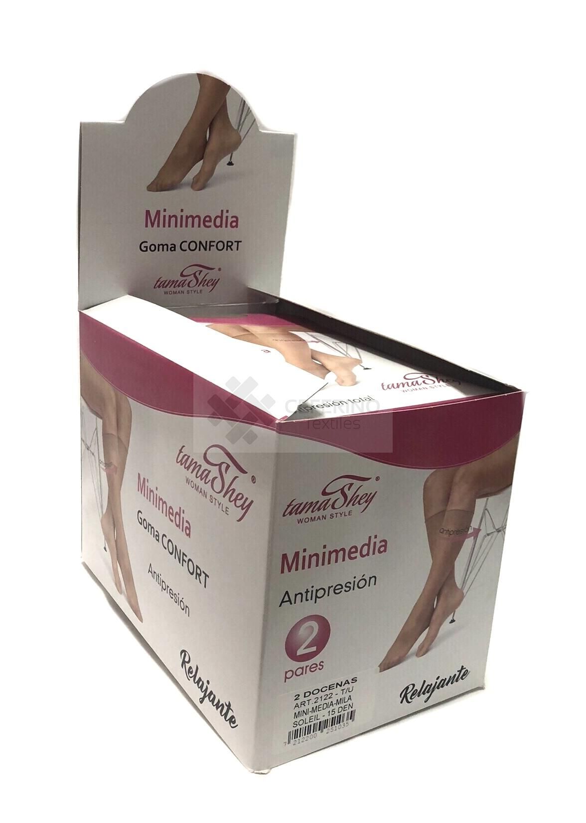 Pack 2 Calcetines media lycra 15 den Tamashey 2122.