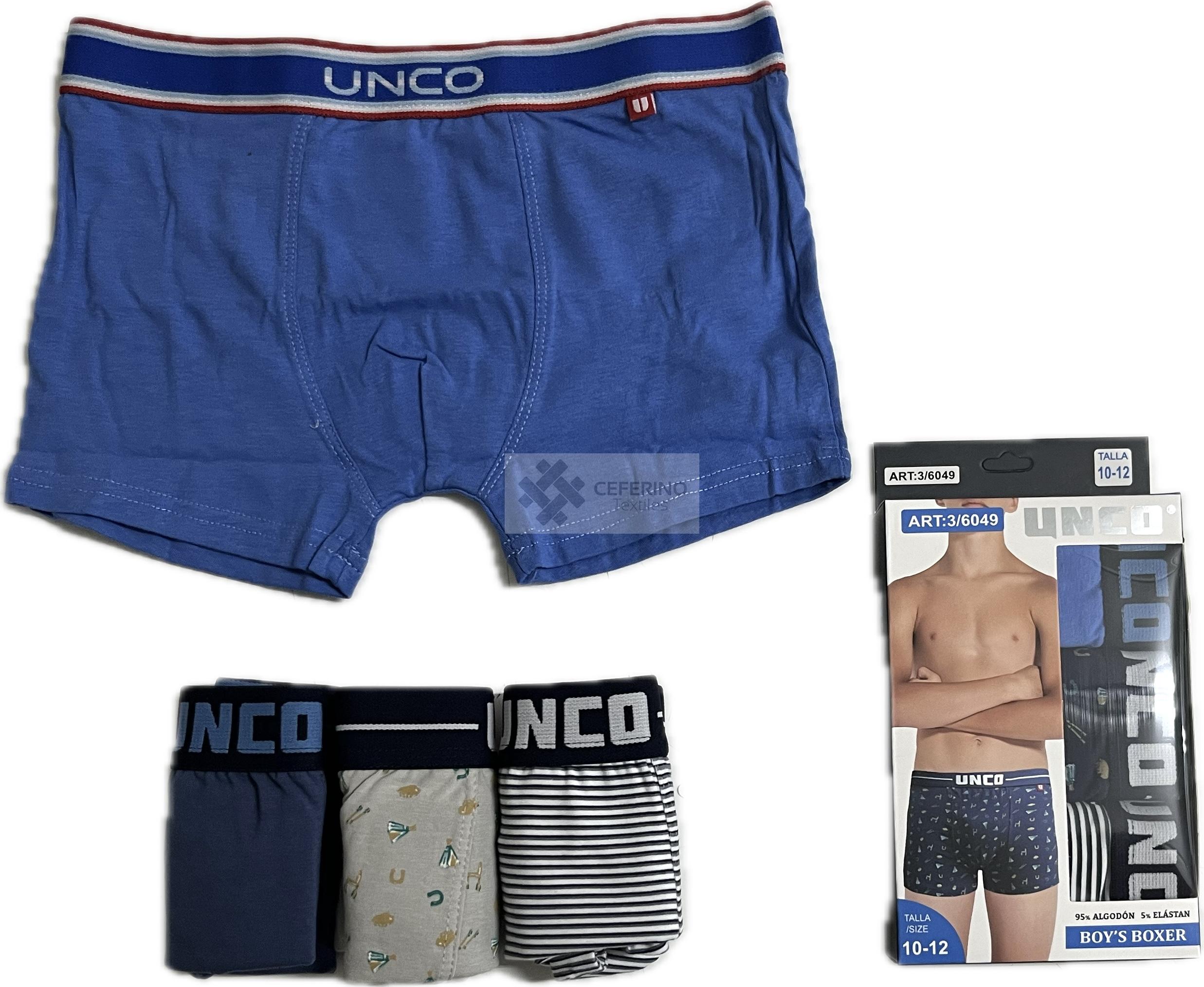 -Pack 3 Boxer algodón niño UNCO 3/6050.