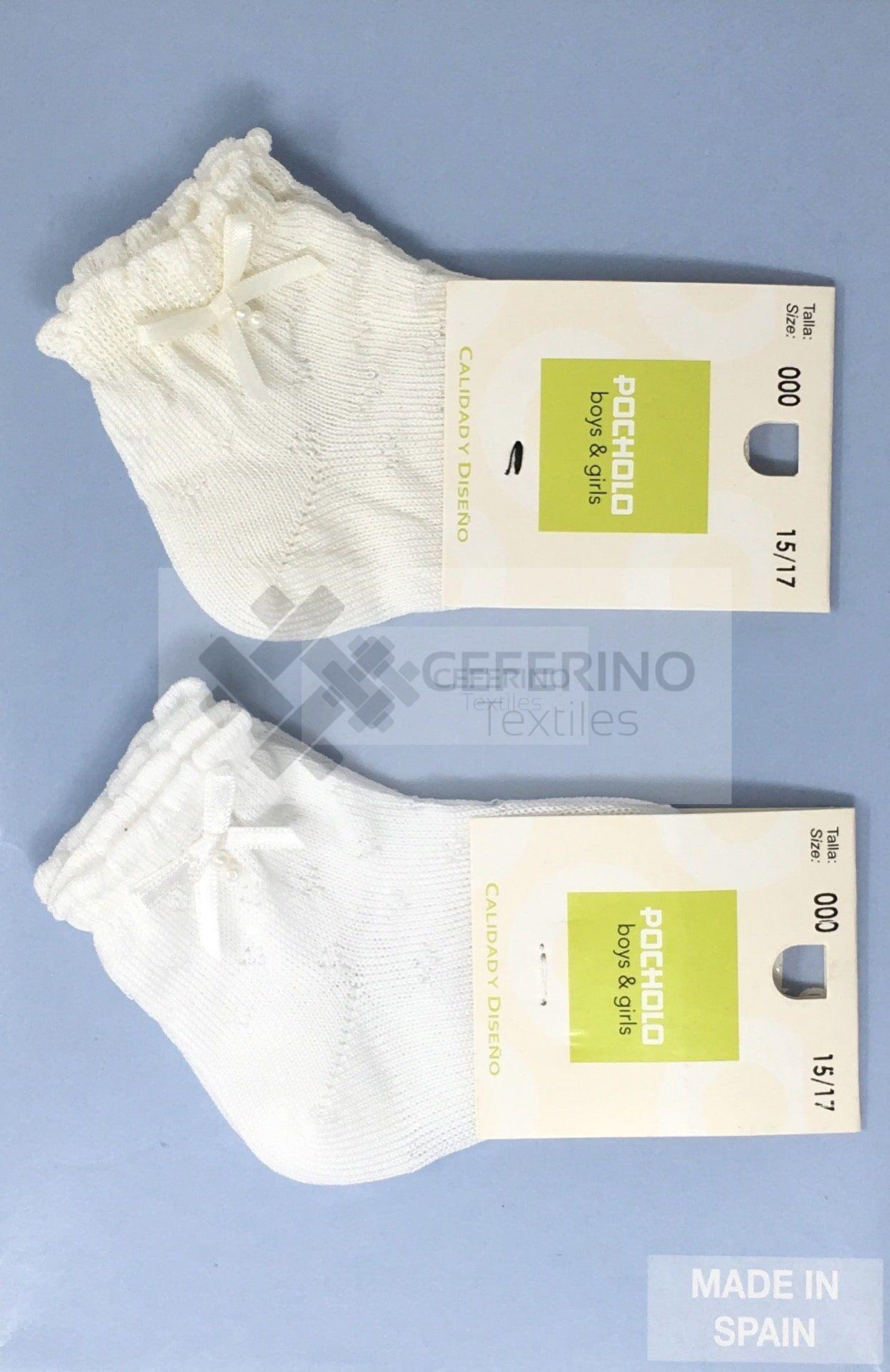 Calcetín con moña de hilo Pocholo 2394