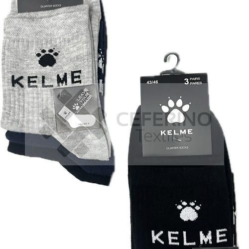 Pack 3 Calcetines tobillero alto 39 - 46 Kelme 509.