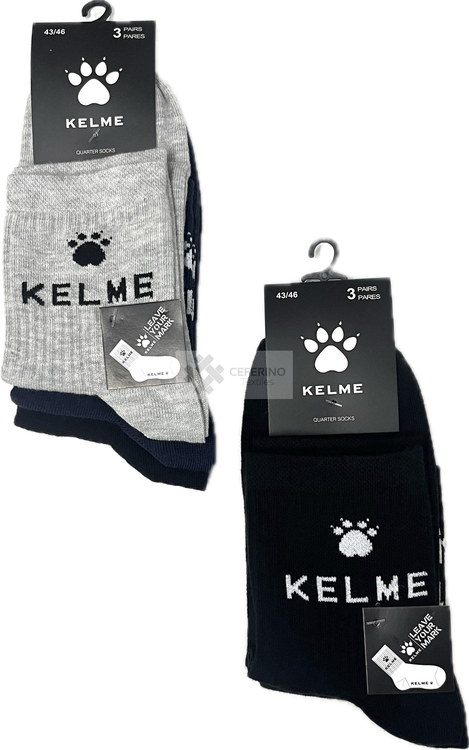 Pack 3 Calcetines tobillero alto 39 - 46 Kelme 509.