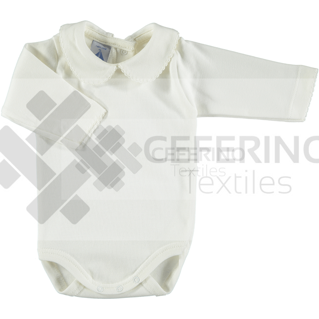 Body bebe manga larga cuello bebe 1-36 Babidu 1190. - Imagen 2