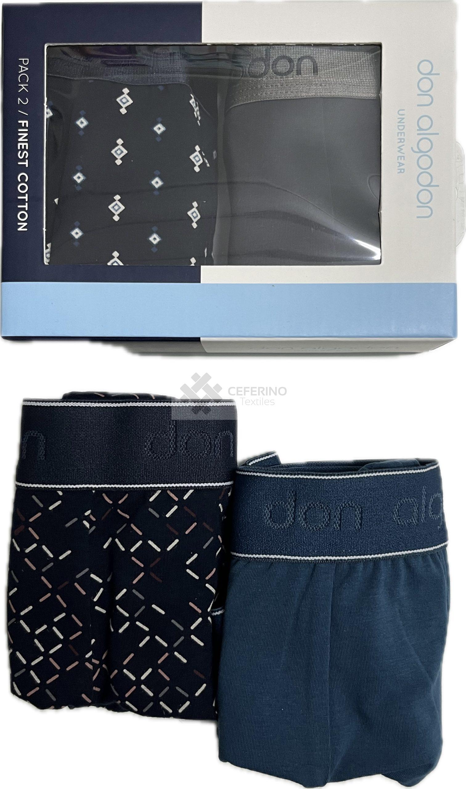 Pack 2 Slips algodón con goma S-XXL Don Algodón Pack estampado. - Imagen 2