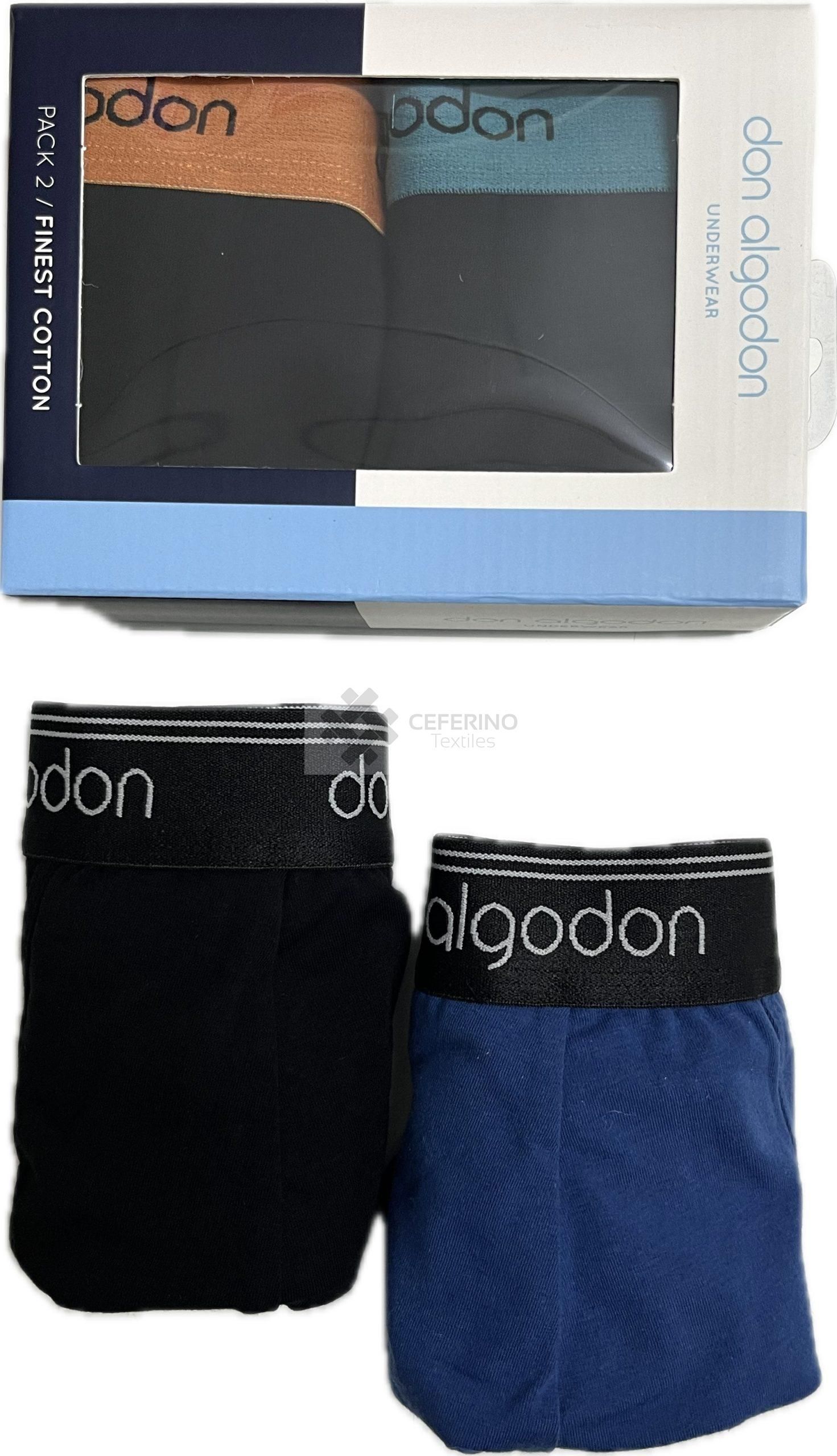 Pack 2 Slips algodón con goma S-XXL Don Algodón Pack liso. - Imagen 2
