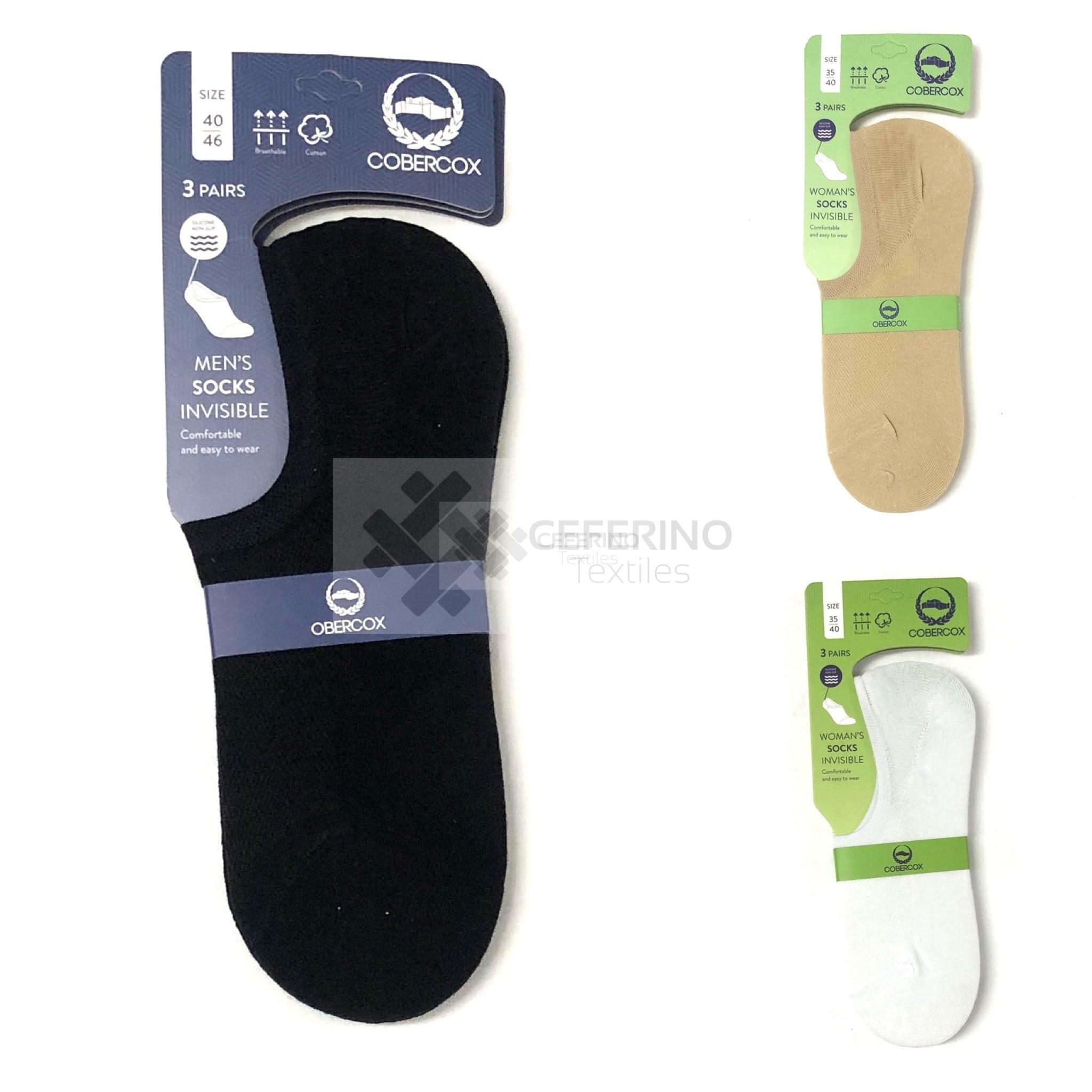Pack 3 Calcetines invisible básico unisex Cobercox 450 y 460.