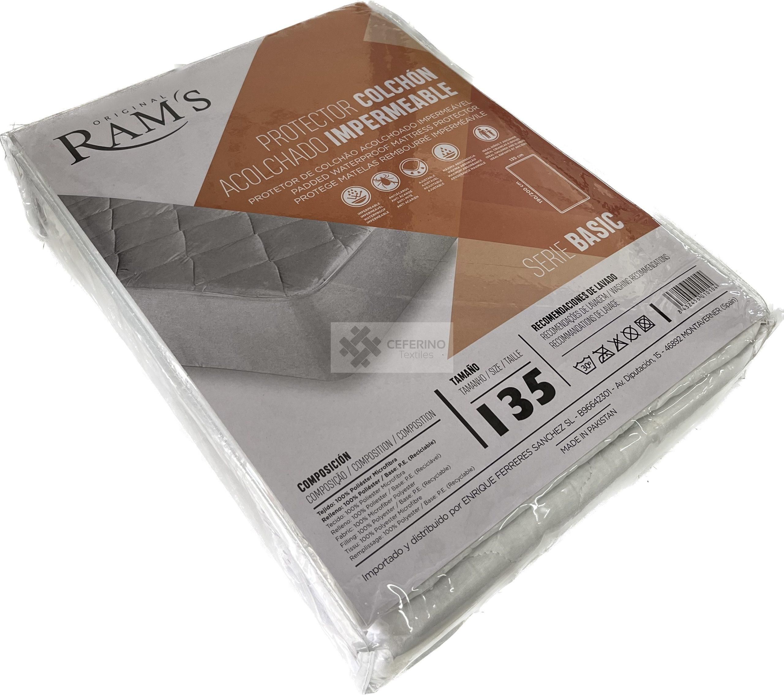Protector de colchón impermeable acolchado 90 - 150 RAM´S BASIC.