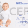 Body bebe manga larga cuello cisne BLANCO afelpado Fabio/Lara 8132B.