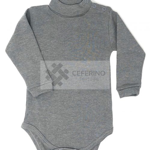 Body bebe manga larga cuello cisne COLOR afelpado 3-36 Fabio/Lara 8132C.