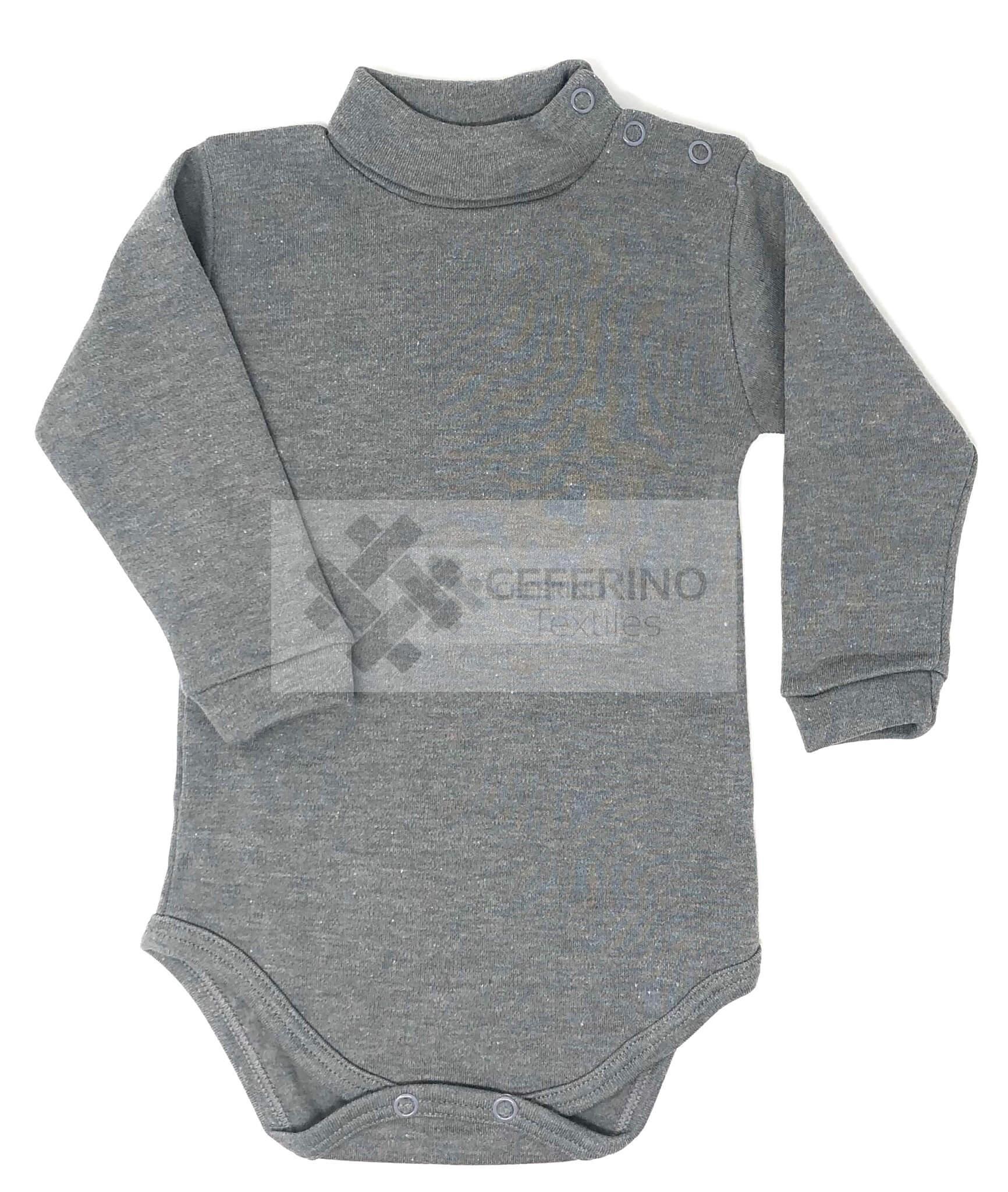 Body bebe manga larga cuello cisne COLOR afelpado 3-36 Fabio/Lara 8132C.