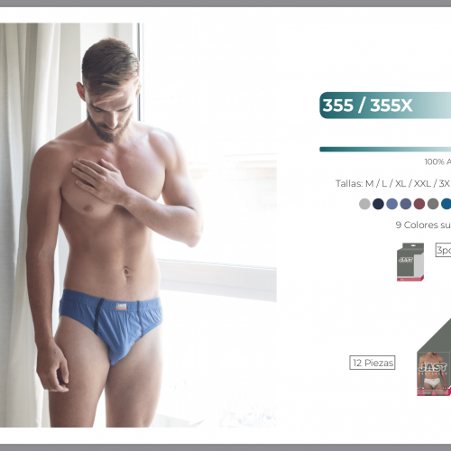 Pack 3 Slips caballero M - 4XL JAST 355.