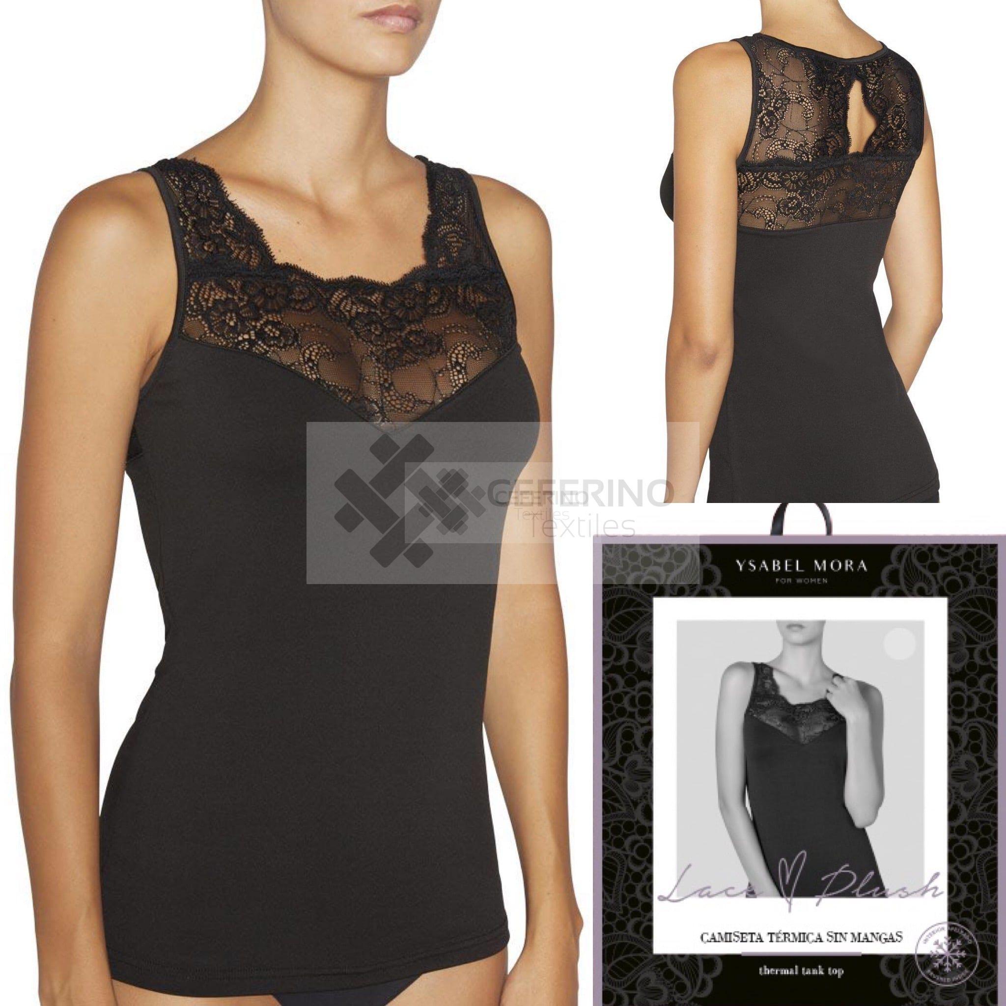 Camiseta de tirante termal con encaje señora S-XL Ysabel Mora 70006.