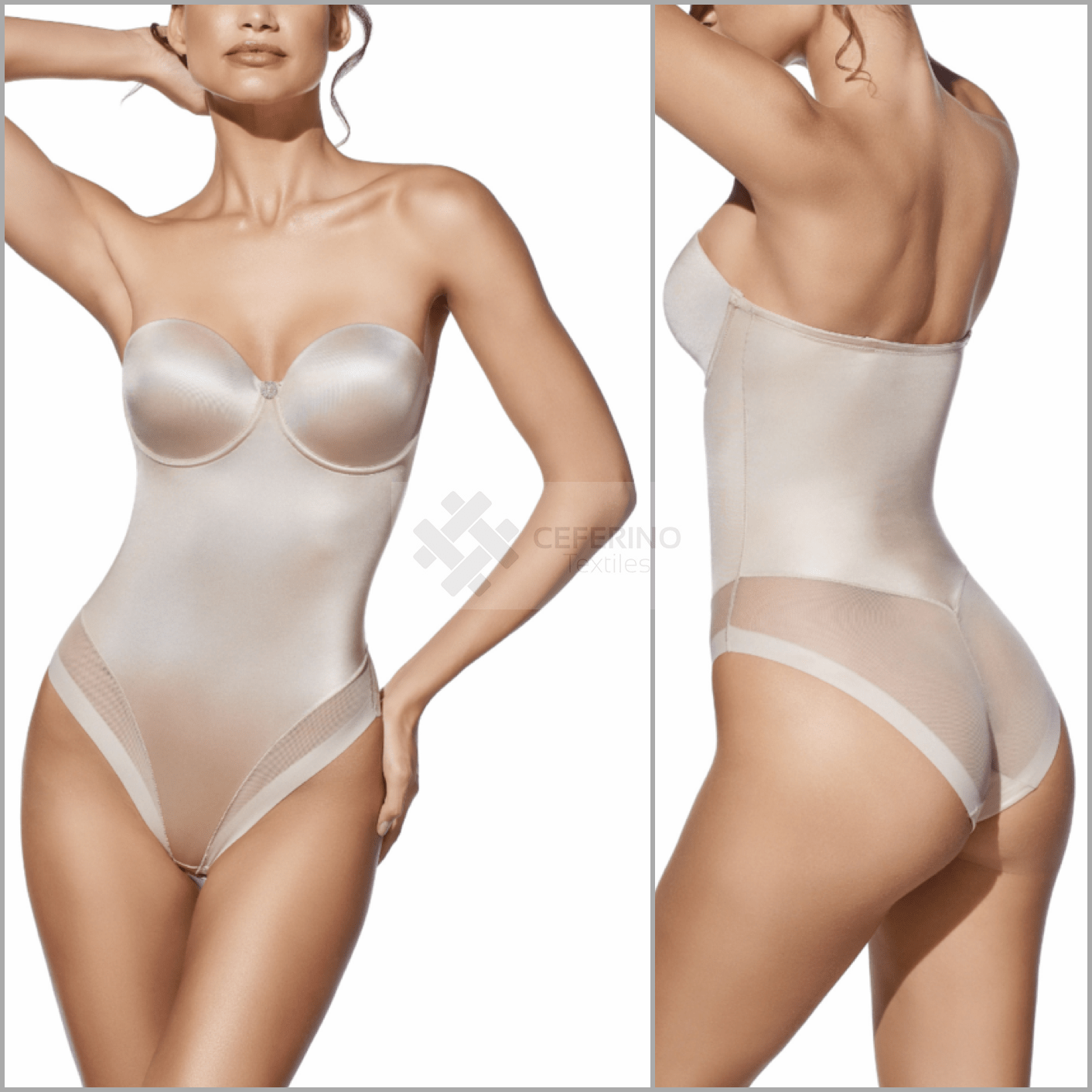Body sin tirante 90C - 110C Selene Miranda.