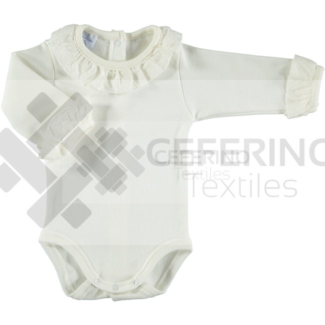 Body bebe manga larga cuello batista 1-12 Babidu 1191 - Imagen 2