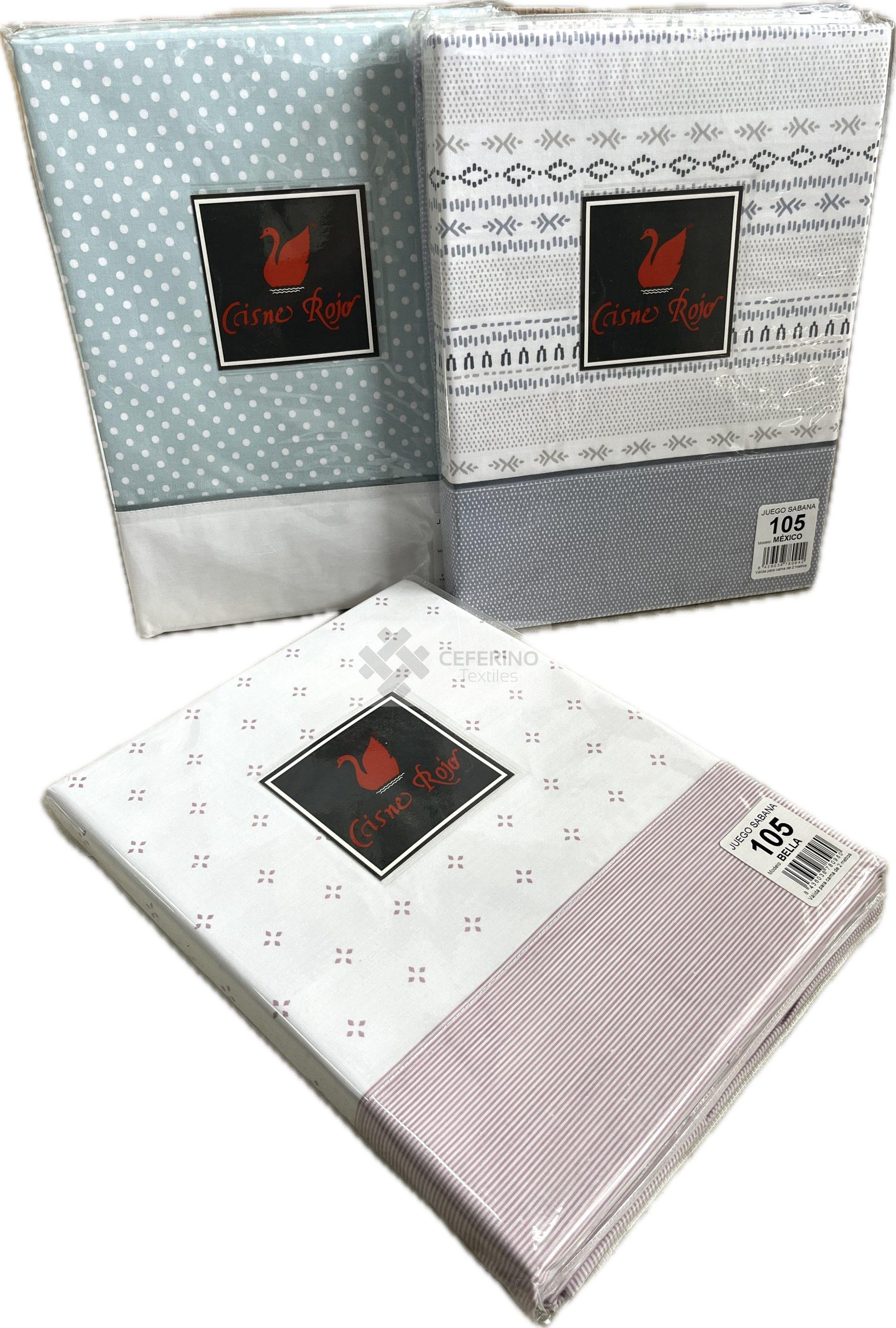 Juego Sabana tela para cama 90 - 150 Cisne Rojo.