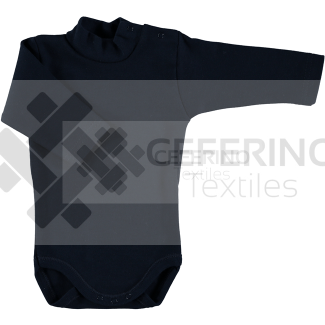 Body bebe manga larga cuello semi cisne 3-36 Babidu 1177. - Imagen 2