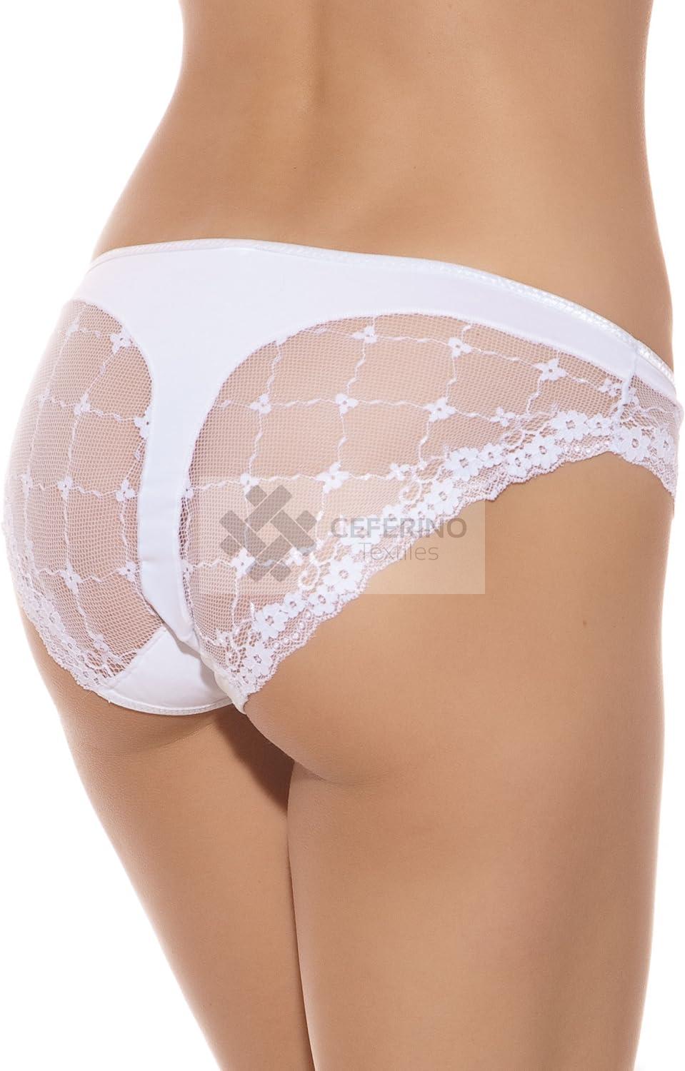Braga bikini de encaje efecto tanga M - L Pierre Cardín 6309.