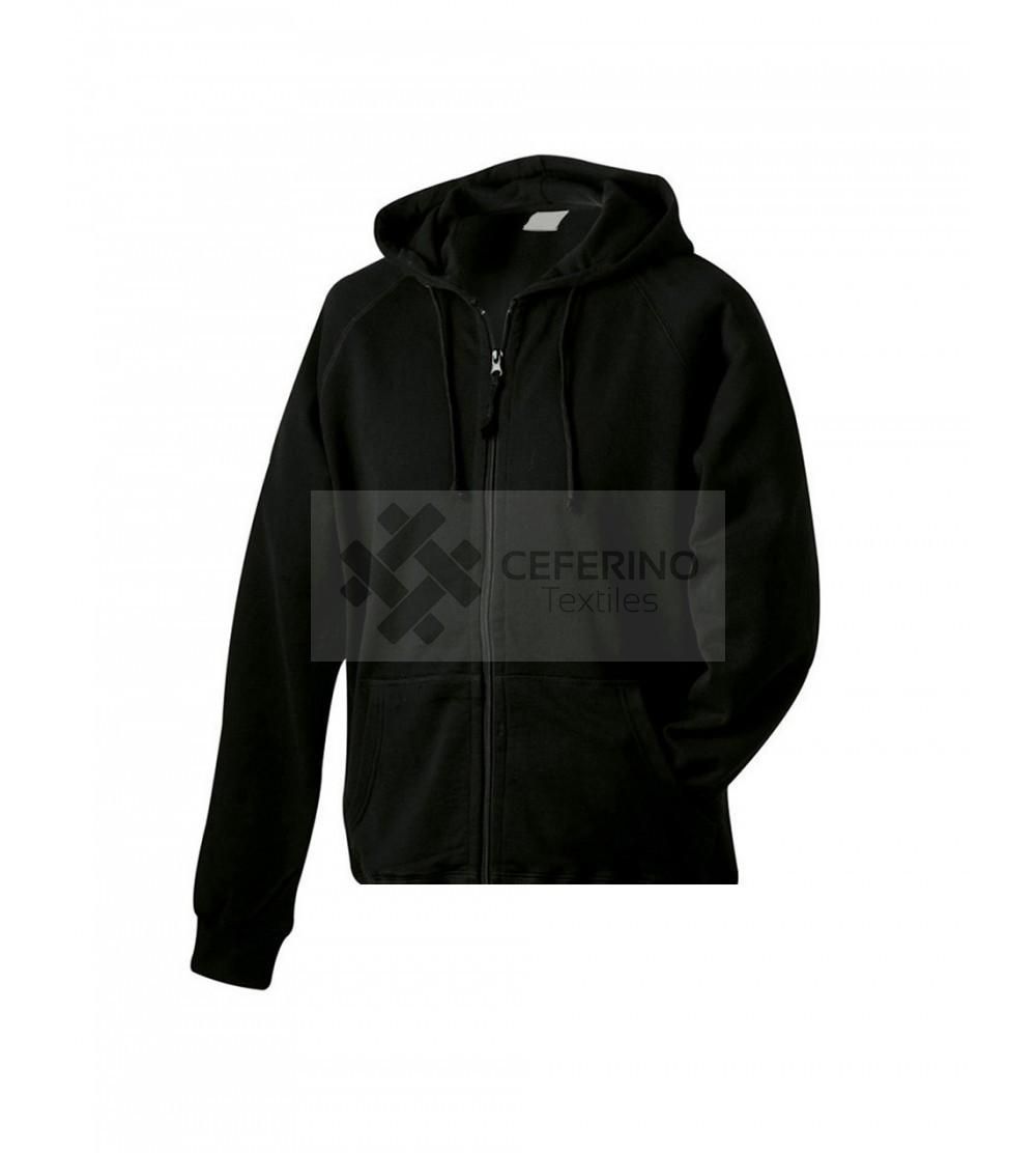 Sudadera abierta con capucha manga larga afelpada S - XXL ITM 45.